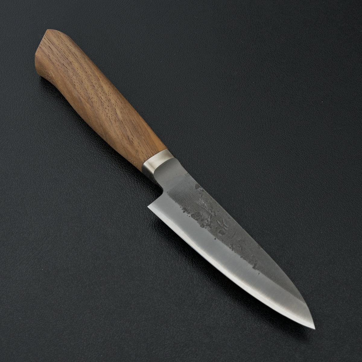 Hitohira TD Blue #2 Stainless Clad Nashiji Yo Paring 90mm Walnut Handle