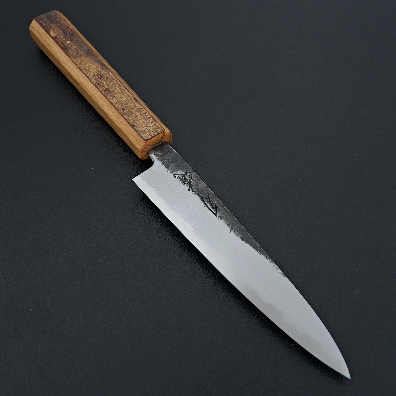 HADO Sumi Blue #1 Damascus Petty 150mm Cherry Bark Handle