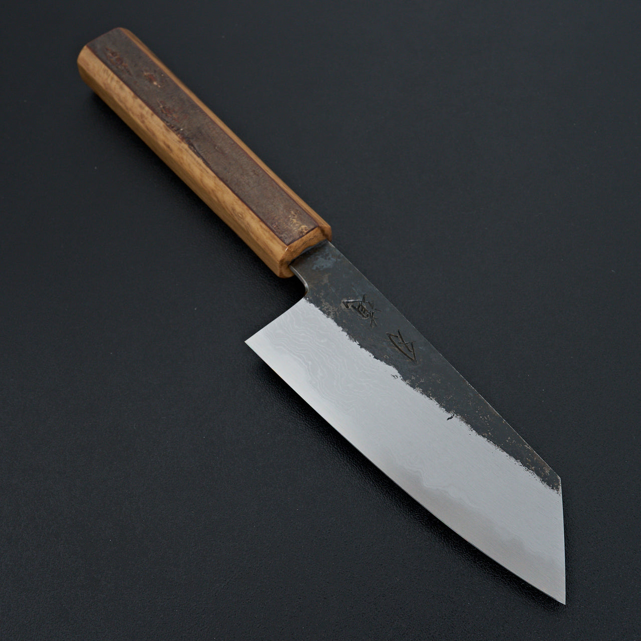 HADO Sumi Blue #1 Damascus Ko-Bunka Cherry Bark Handle