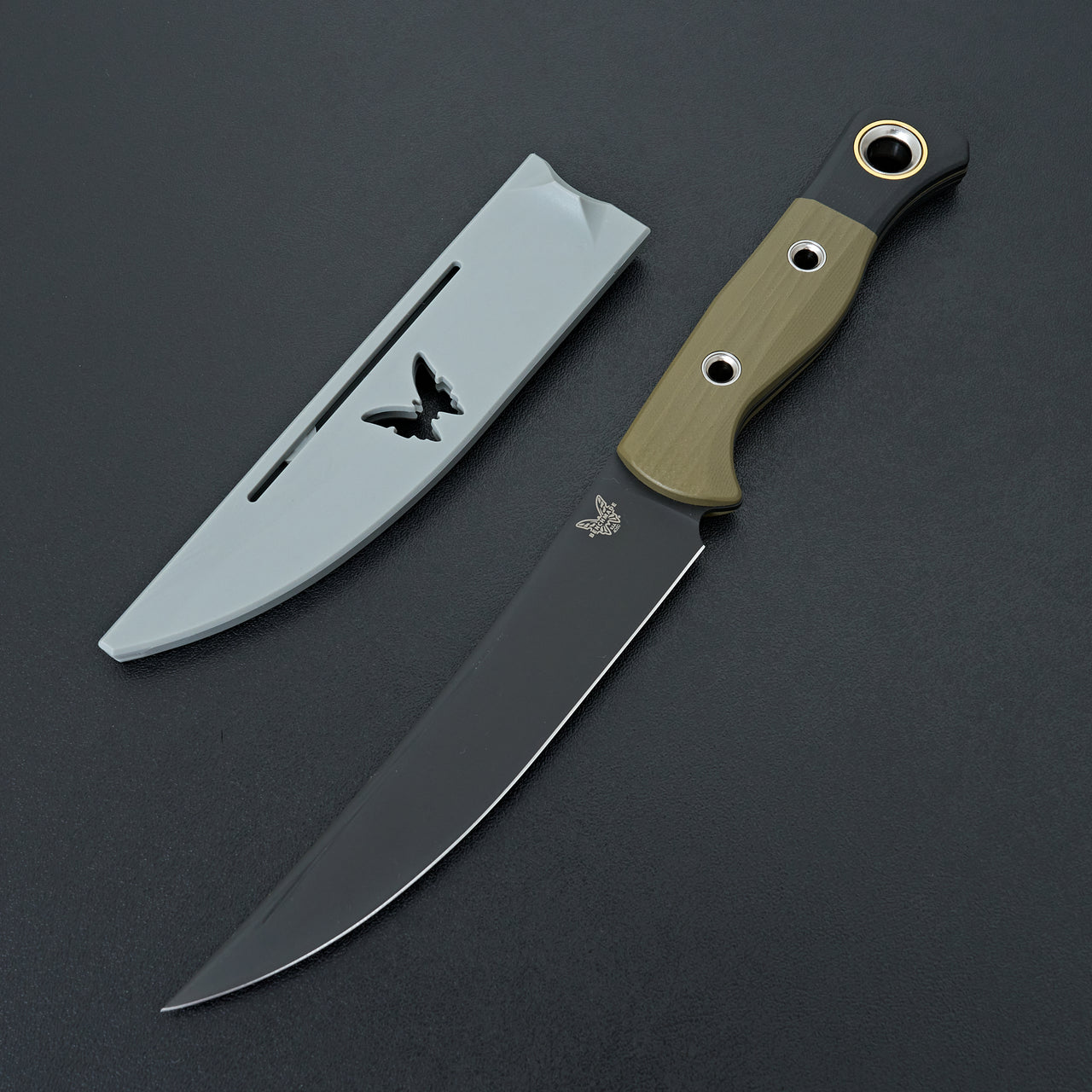 Benchmade Meatcrafter Fixed Blade Knife 6" OD Green G10