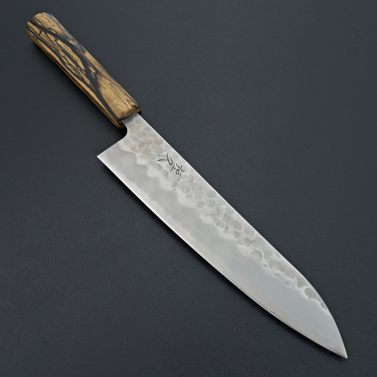 Tsunehisa White #2 Tsuchime Gyuto 210mm Black and White Ebony
