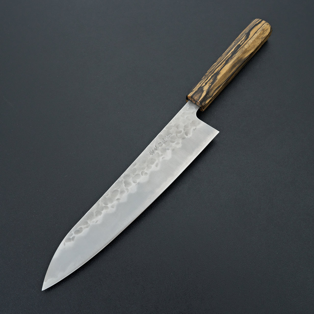 Tsunehisa White #2 Tsuchime Gyuto 210mm Black and White Ebony