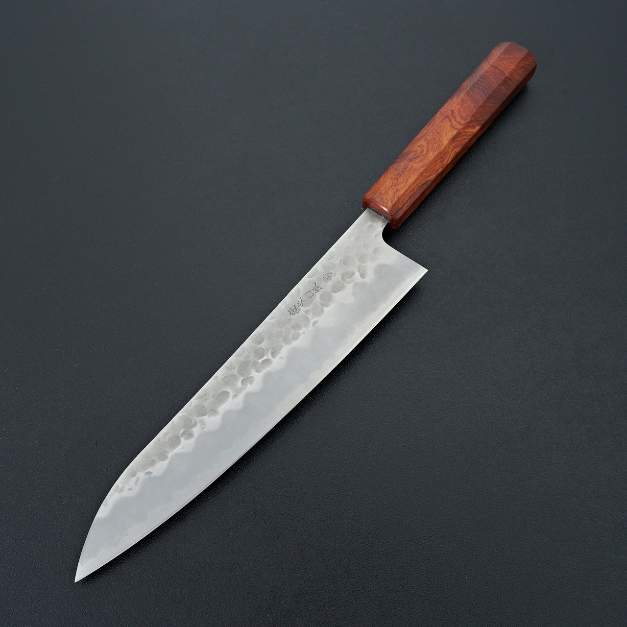 Tsunehisa White #2 Tsuchime Gyuto 210mm Figured Siamese Rosewood