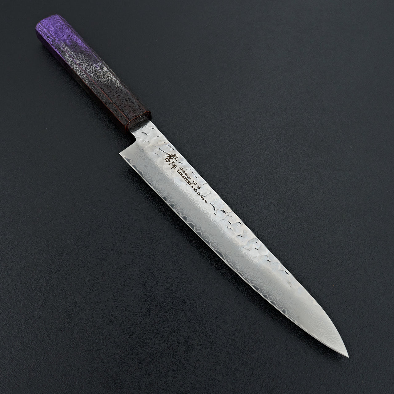 Sakai Takayuki Purple Rinko Lacquer 33 Layer Damascus Petty 180mm