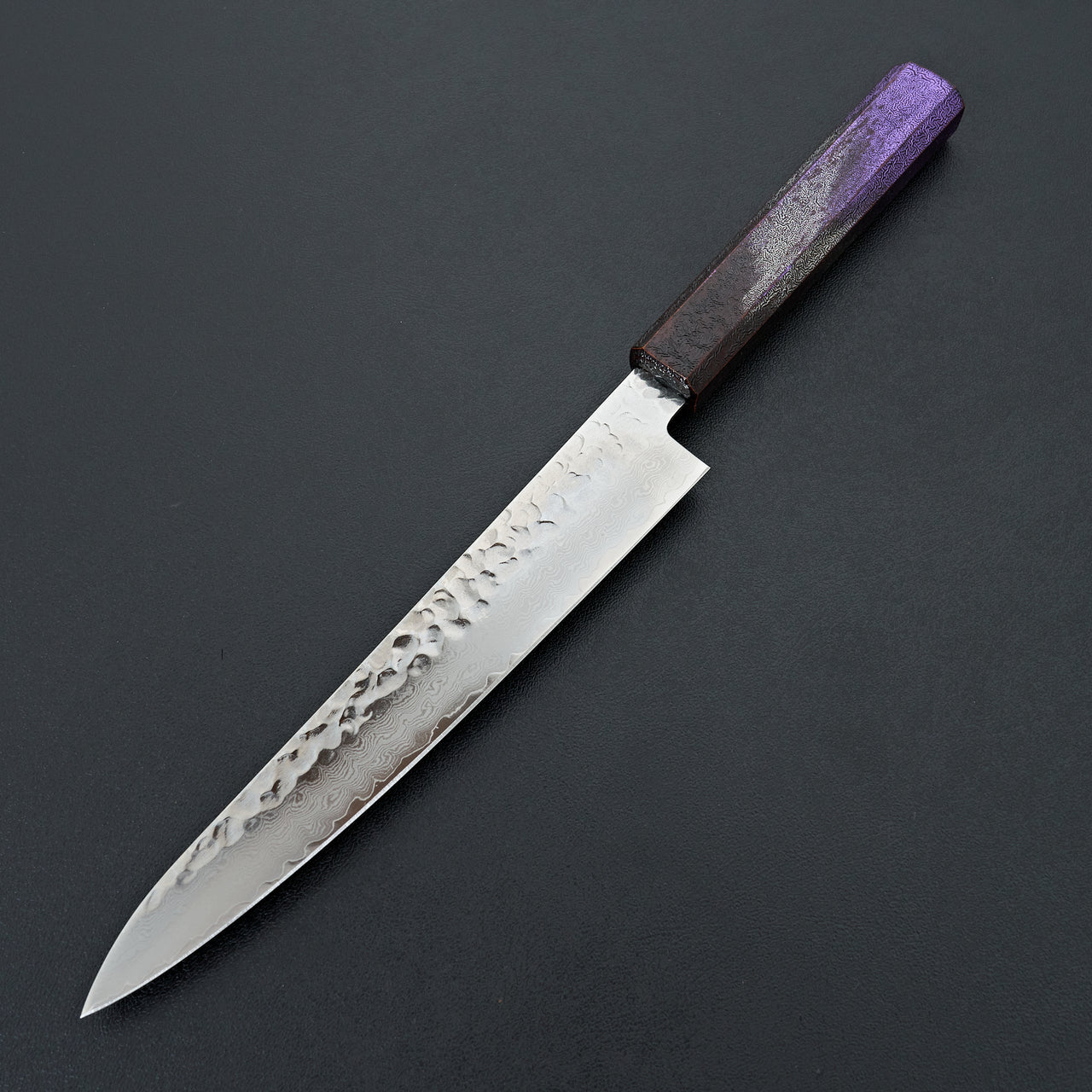Sakai Takayuki Purple Rinko Lacquer 33 Layer Damascus Petty 180mm