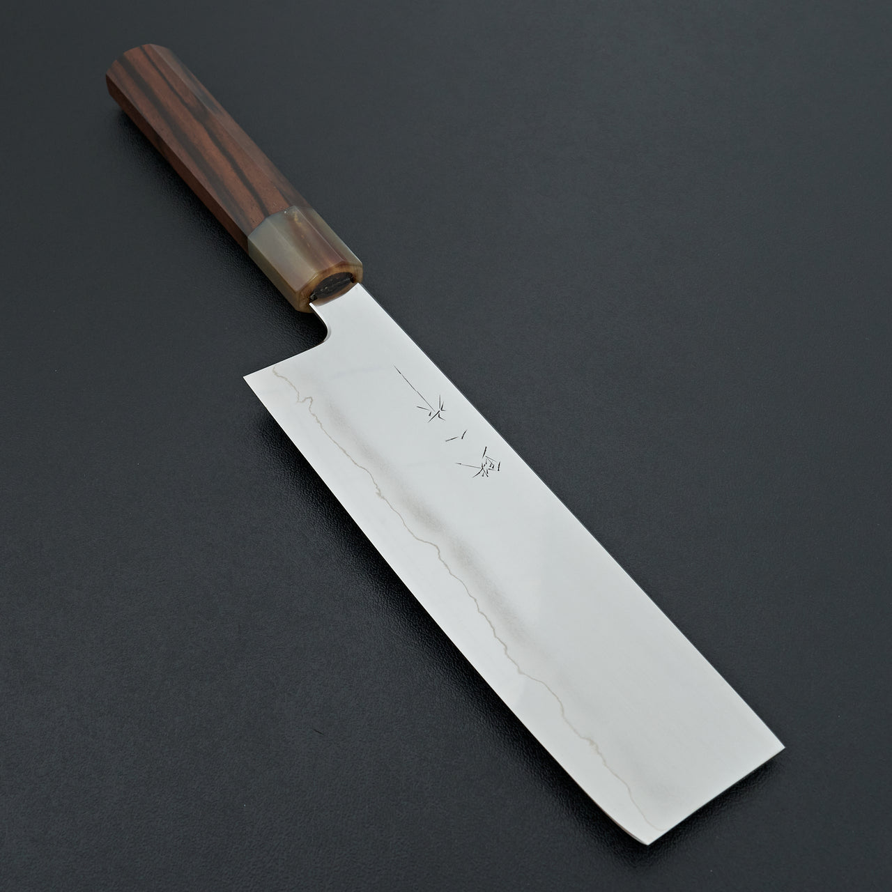 Tetsujin Silver #3 Ukiba Nakiri 180mm Taihei Makassar Ebony Handle