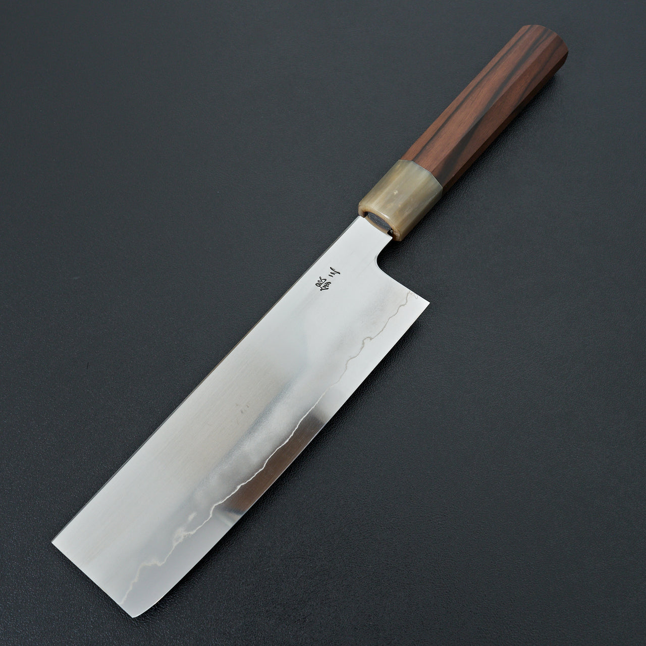 Tetsujin Silver #3 Ukiba Nakiri 180mm Taihei Makassar Ebony Handle