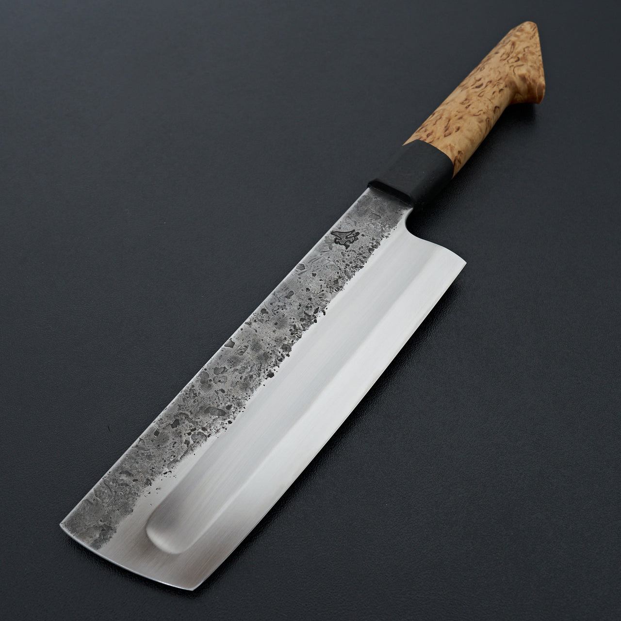 Lew Griffin S-Grind Curly Birch Nakiri 169mm