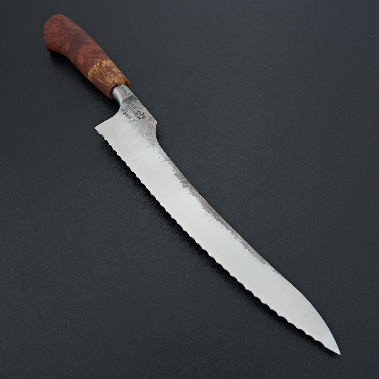 Hyde Handmade Mallee Burl Bread Knife 240mm