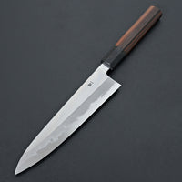 Hitohira Tanaka Kyuzo Blue #1 Migaki Gyuto 210mm Taihei Makassar Ebony Handle