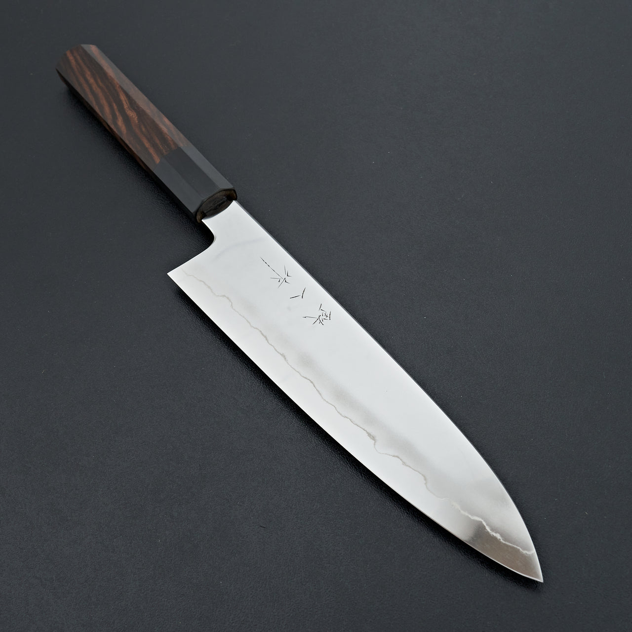 Tetsujin Silver #3 Ukiba Gyuto 210mm Taihei Makassar Ebony Handle