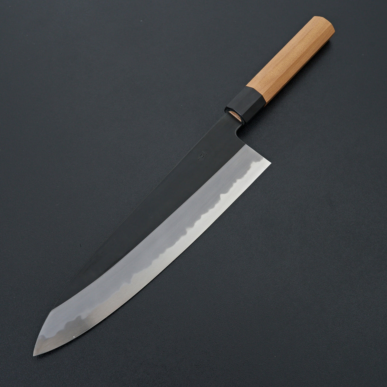 Hitohira Tanaka Kyuzo Blue #1 Kurouchi Gyuto 240mm Yakusugi Cedar Handle (Extra Height)