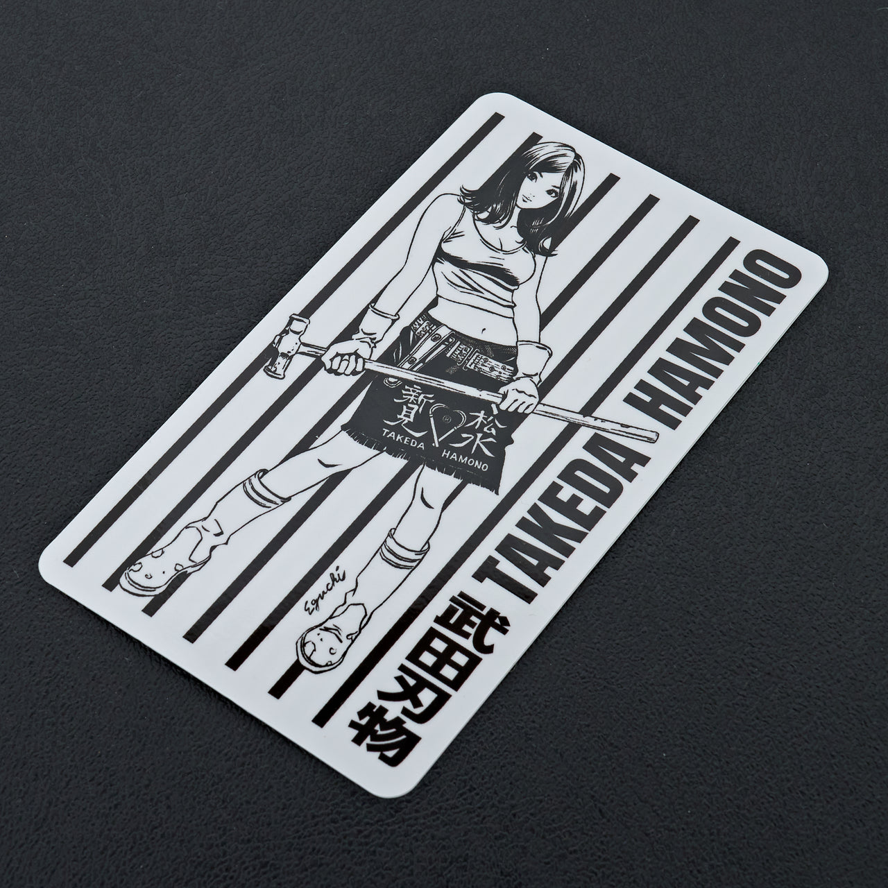 Takeda Sticker Girl (Black/White)