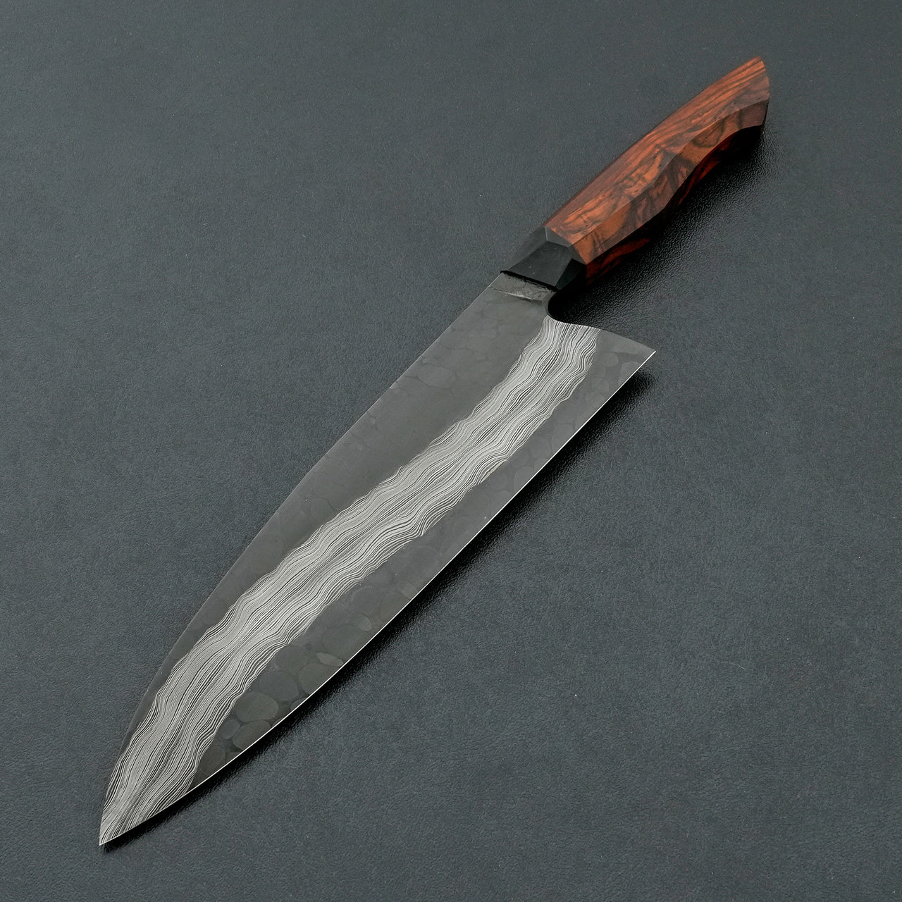 Definition Forge "River and Pebble" Damascus Cocobolo Chef 215mm