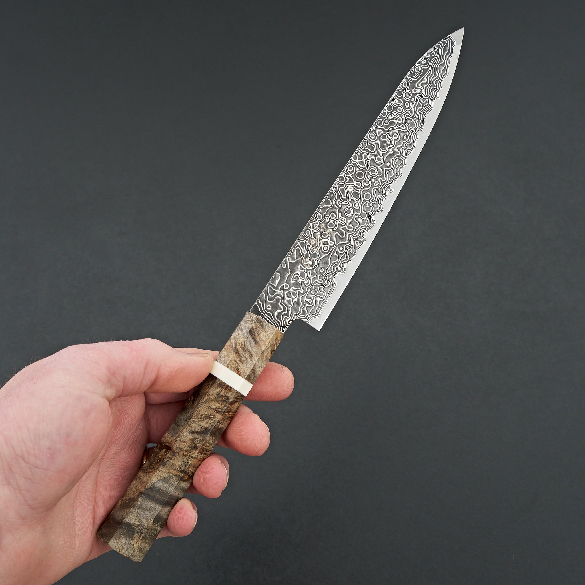 Hatsukokoro Ryuhyo Kurozome SG2 Damascus Petty 150mm