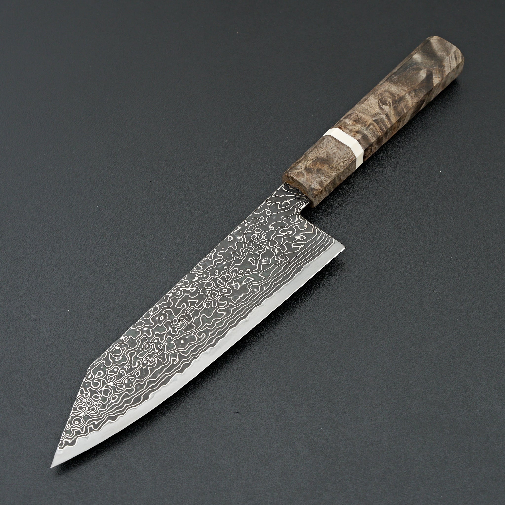 Hatsukokoro Ryuhyo Kurozome SG2 Damascus Bunka 180mm