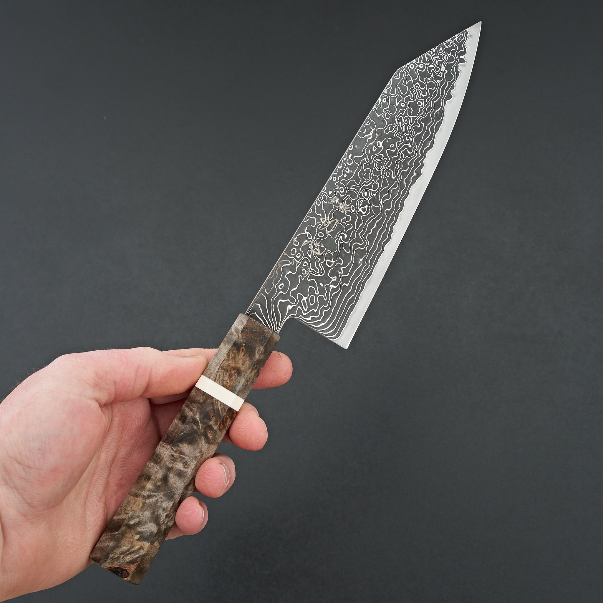 Hatsukokoro Ryuhyo Kurozome SG2 Damascus Bunka 180mm