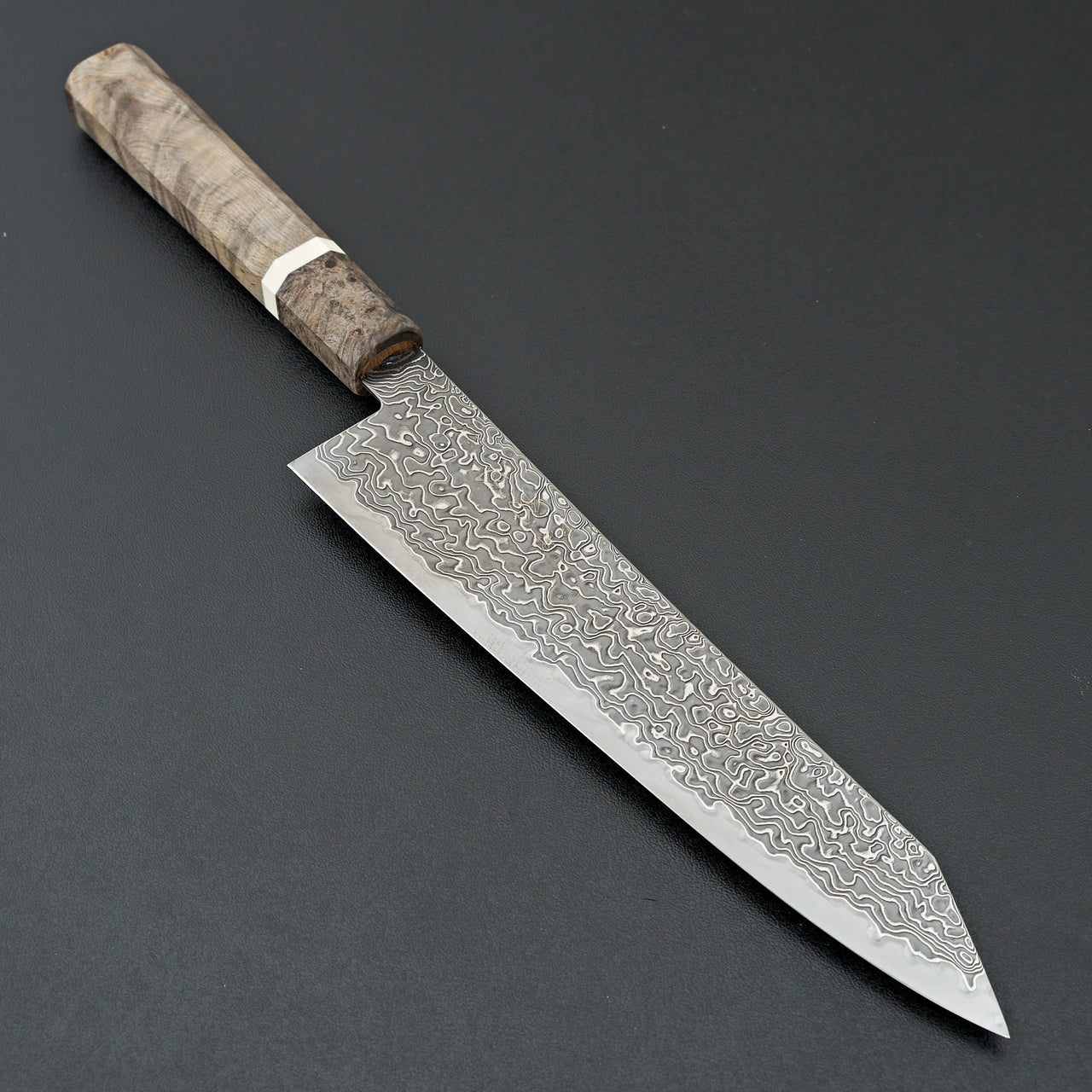 Hatsukokoro Ryuhyo Kurozome SG2 Damascus Kiritsuke Gyuto 210mm