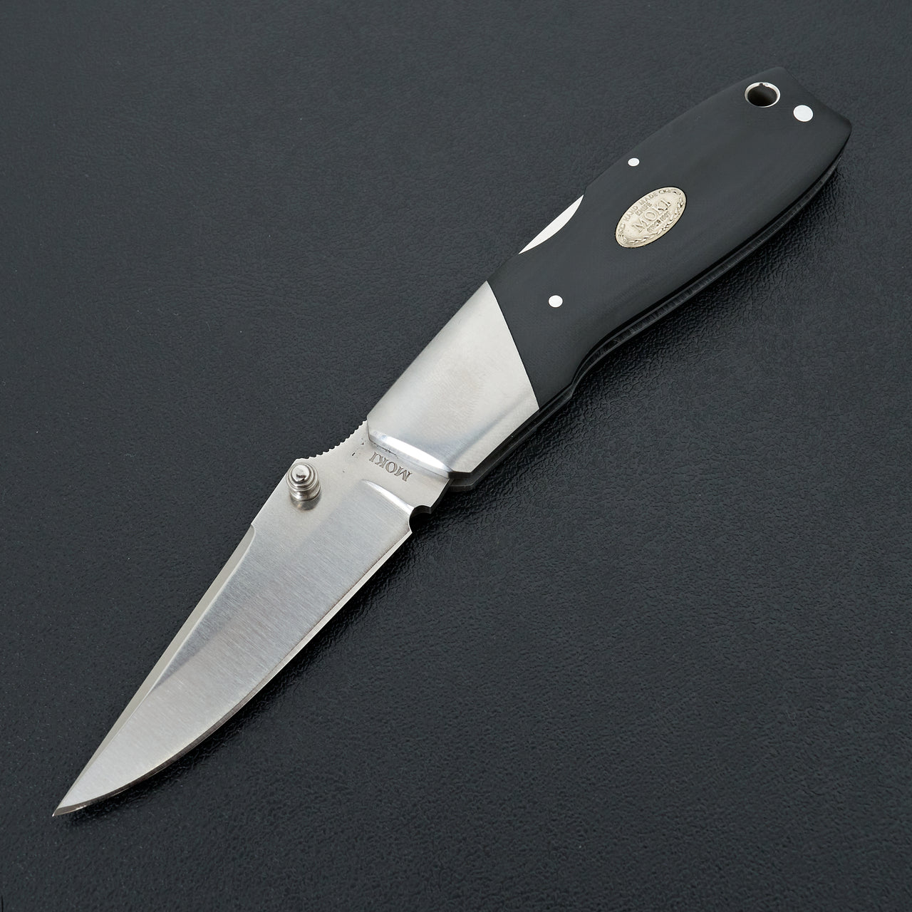 MOKI Kingfisher Folding Knife Linen Micarta Handle