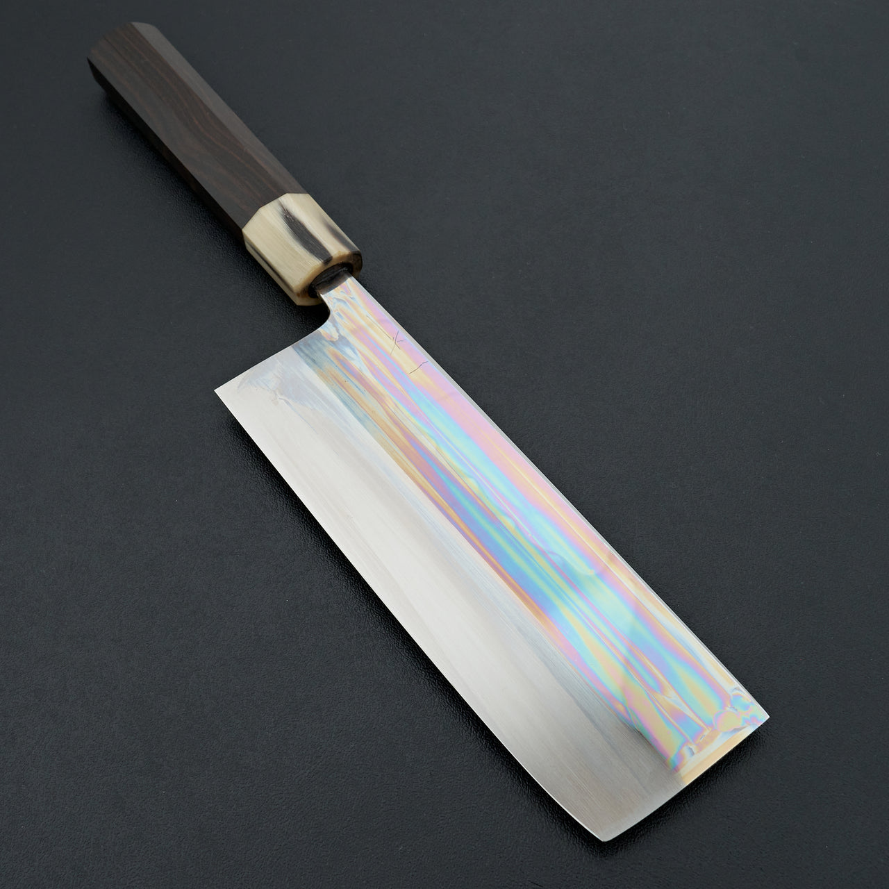 Hitohira Togashi White #1 Notaremon Mizu Honyaki Nakiri Taihei Makassar Ebony Handle (#109/ Saya)