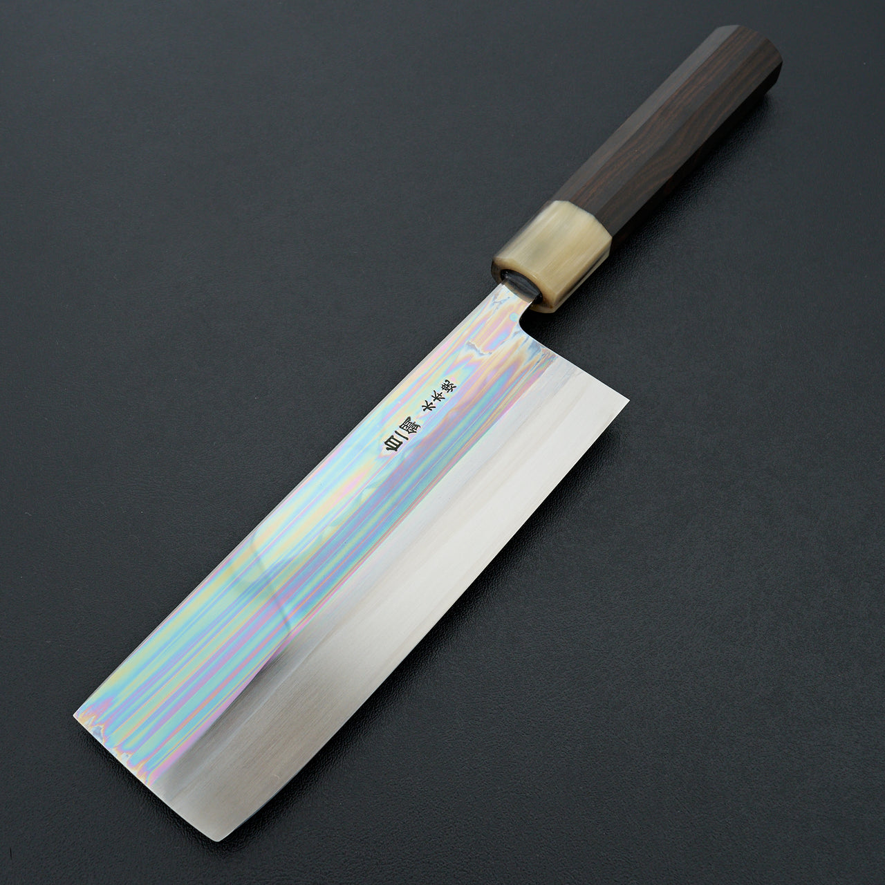 Hitohira Togashi White #1 Notaremon Mizu Honyaki Nakiri Taihei Makassar Ebony Handle (#109/ Saya)