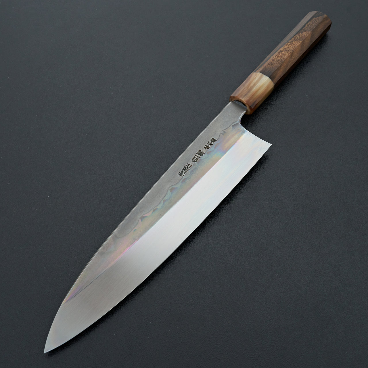 Hitohira Togashi White #1 Sanbonsugi Mizu Honyaki Gyuto 240mm Ziricote Handle (#123/ Saya)