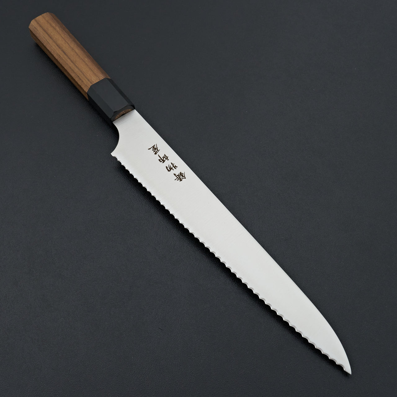 Hitohira Imojiya TH Stainless Bread Knife 240mm Teak Handle (Wa)