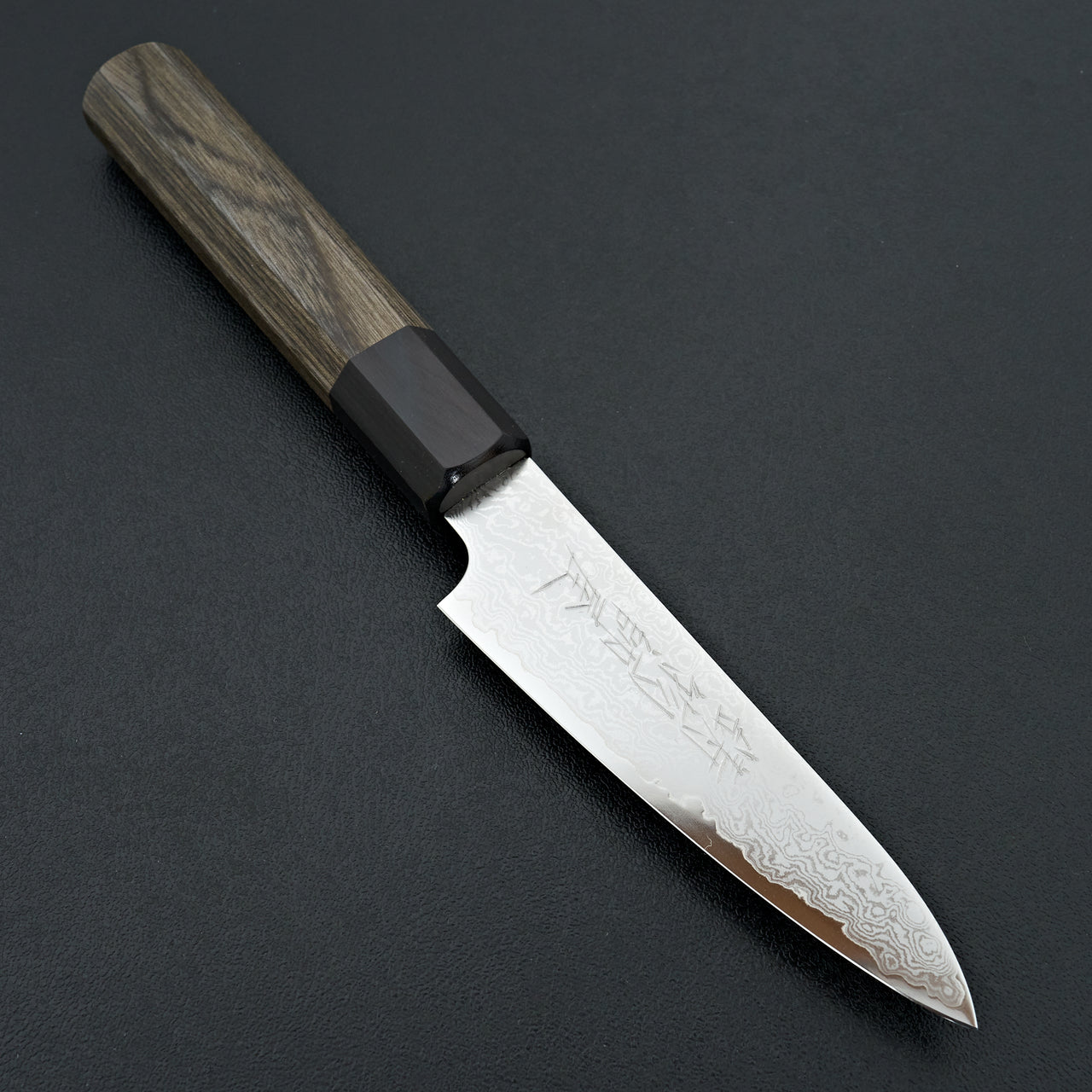 Hitohira Imojiya TH Damascus Paring 105mm Pakka Handle (Gray)