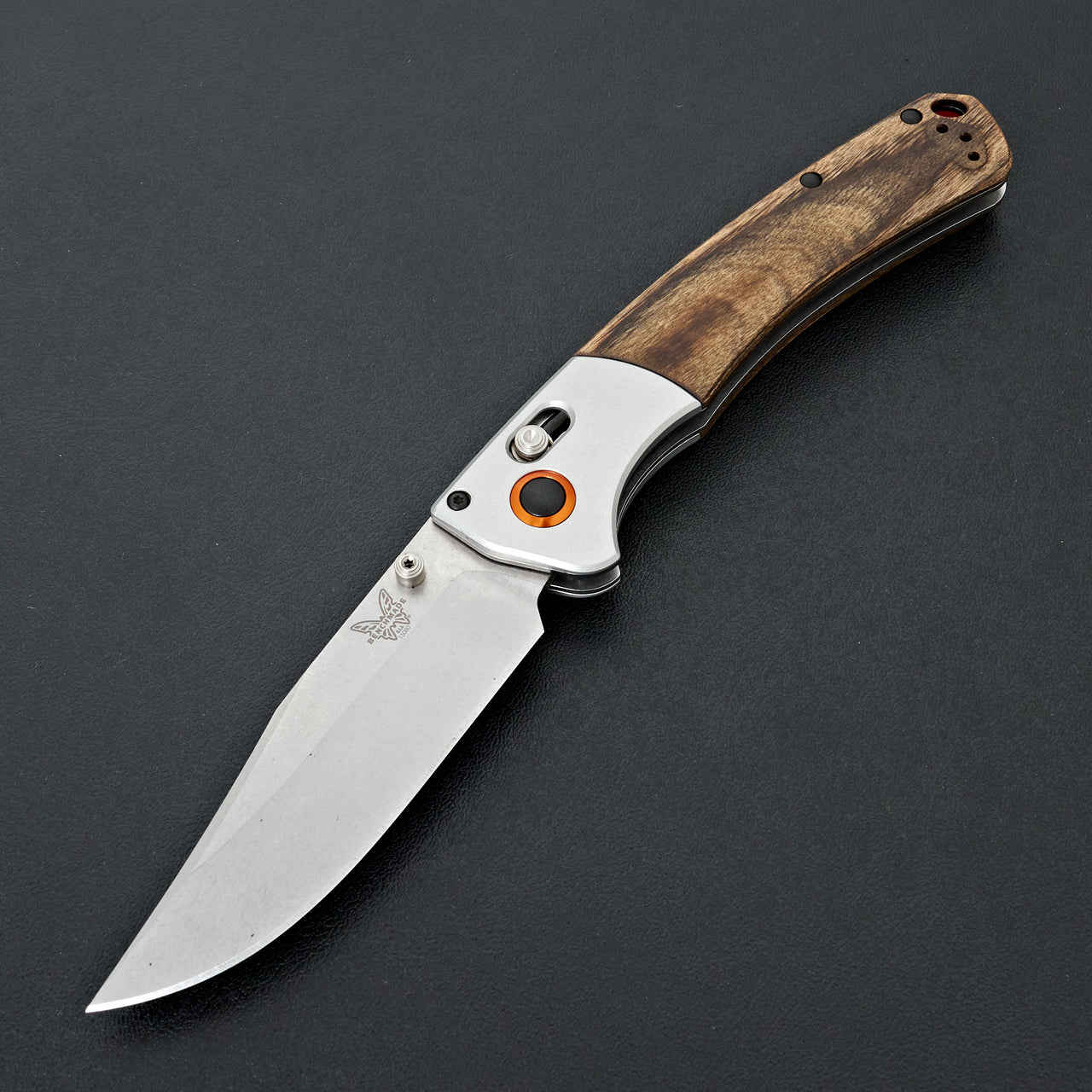 Benchmade Crooked River Gray Aluminum & Wood