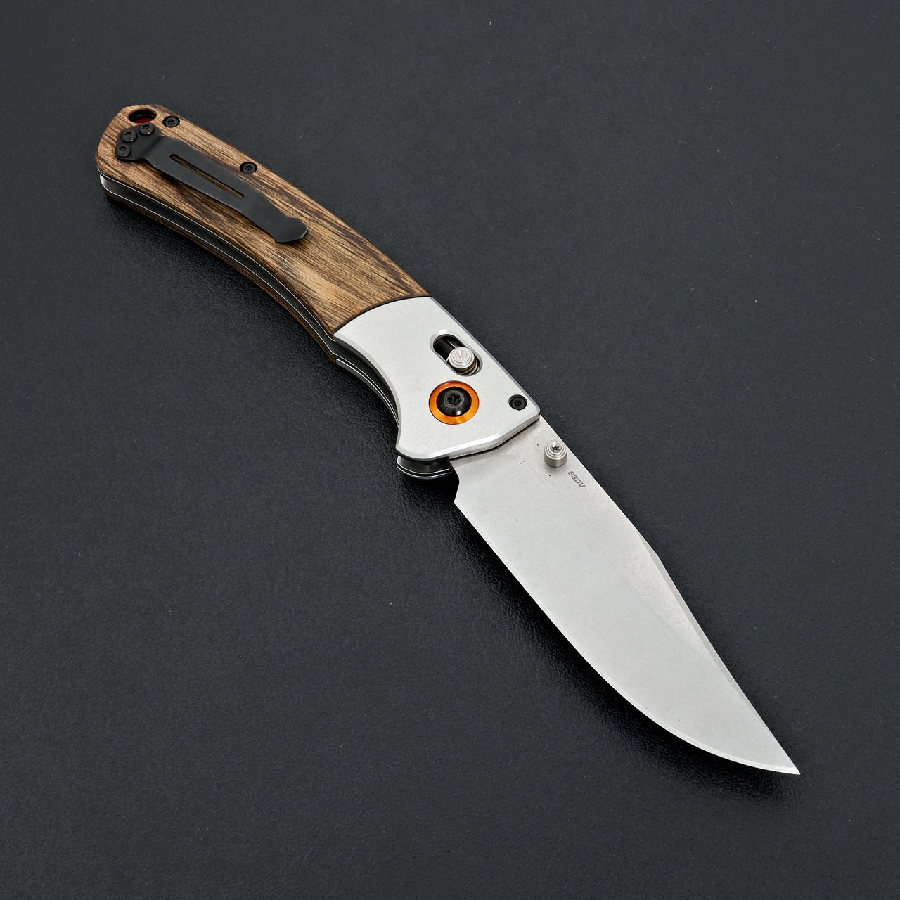 Benchmade Crooked River Gray Aluminum & Wood