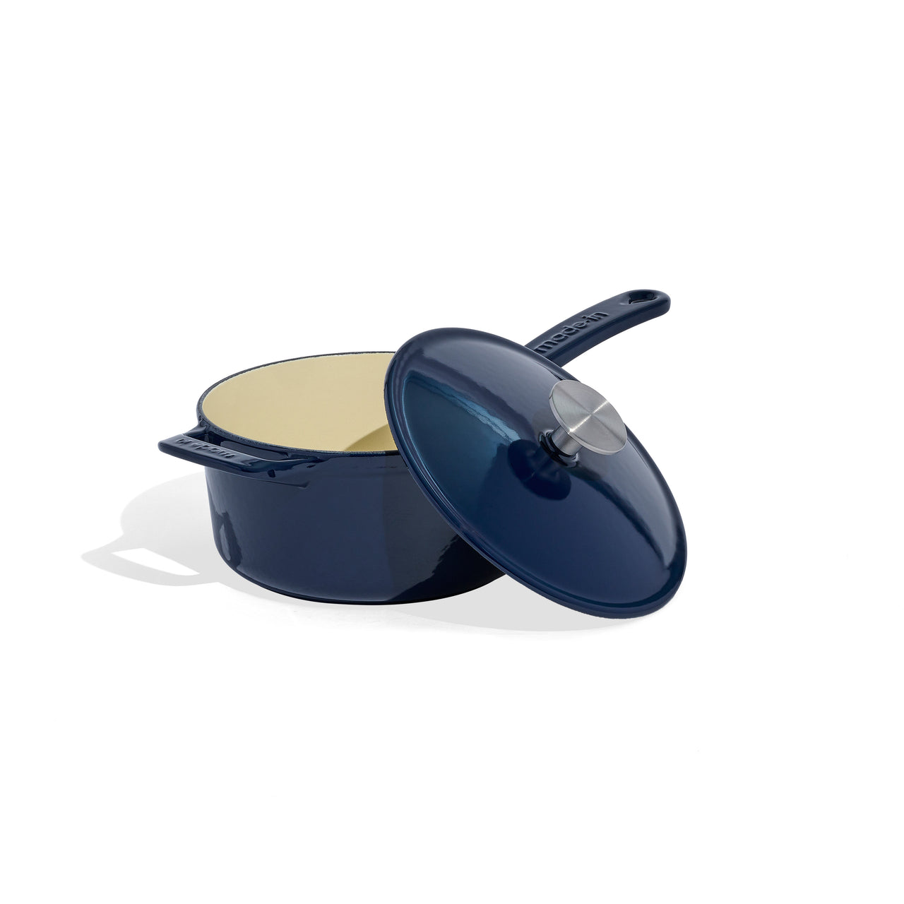 Made In® Enameled Cast Iron Saucepan 2 QT Harbour Blue