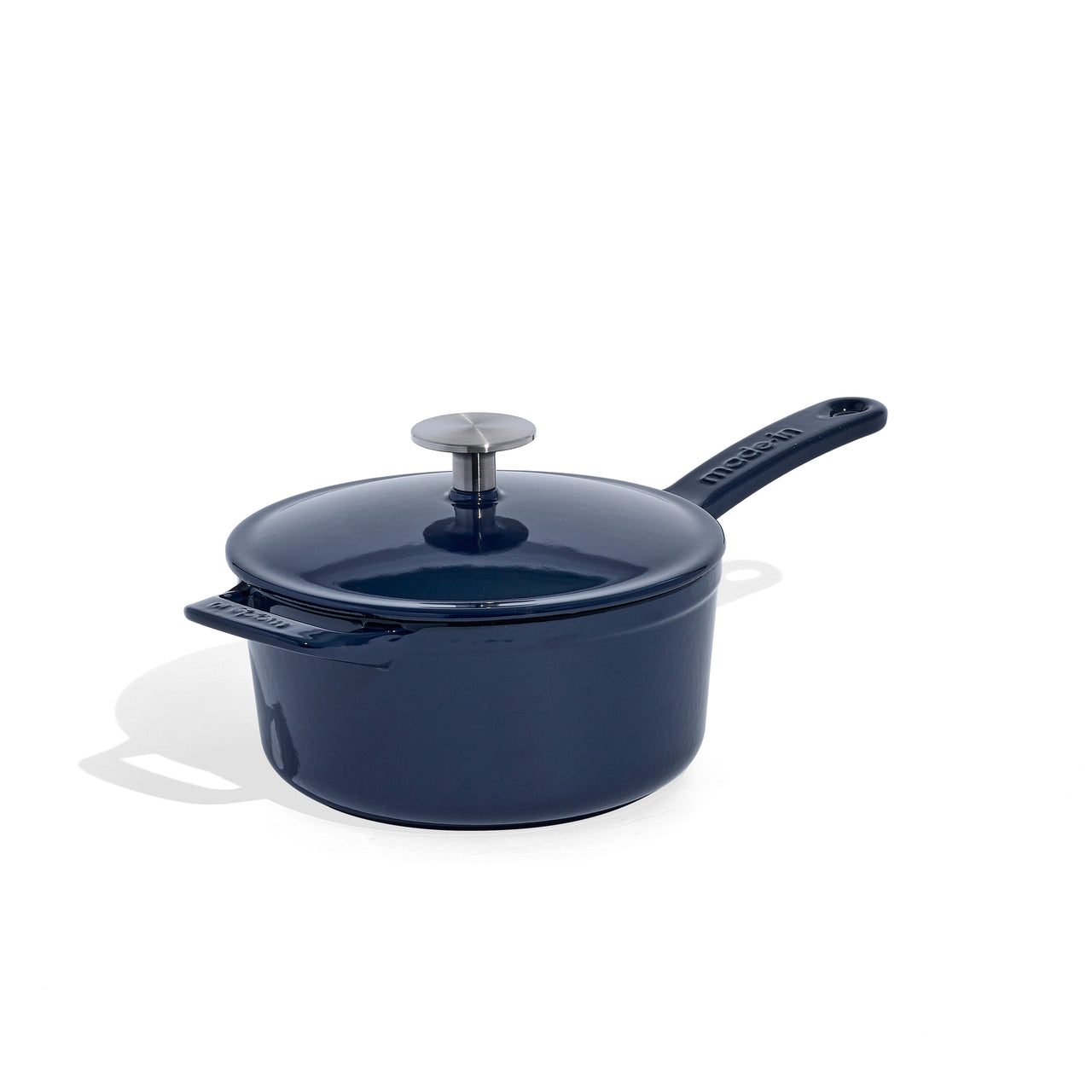 Made In® Enameled Cast Iron Saucepan 2 QT Harbour Blue