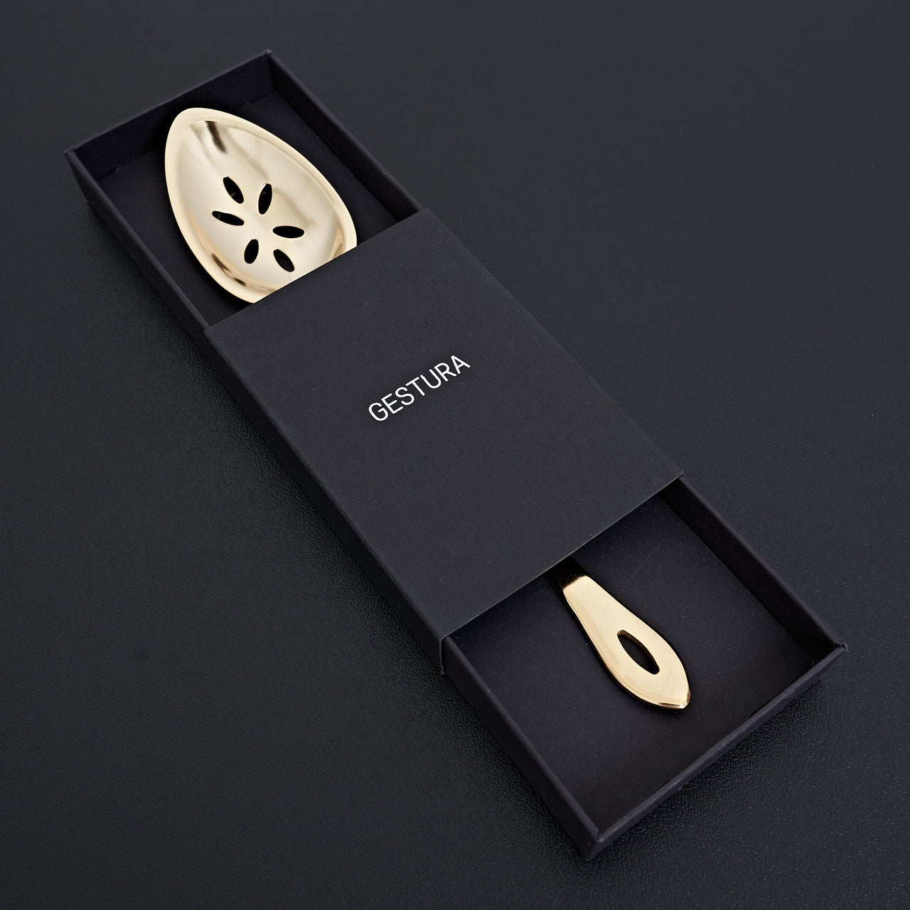 Gestura 00 Slotted Gold Spoon-Cooking Tool-Gestura-Carbon Knife Co