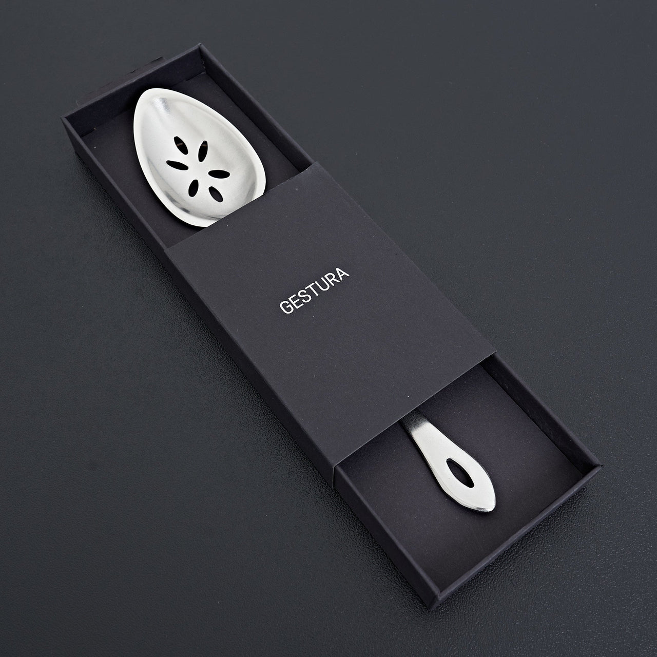 Gestura 00 Slotted Silver Spoon-Cooking Tool-Gestura-Carbon Knife Co