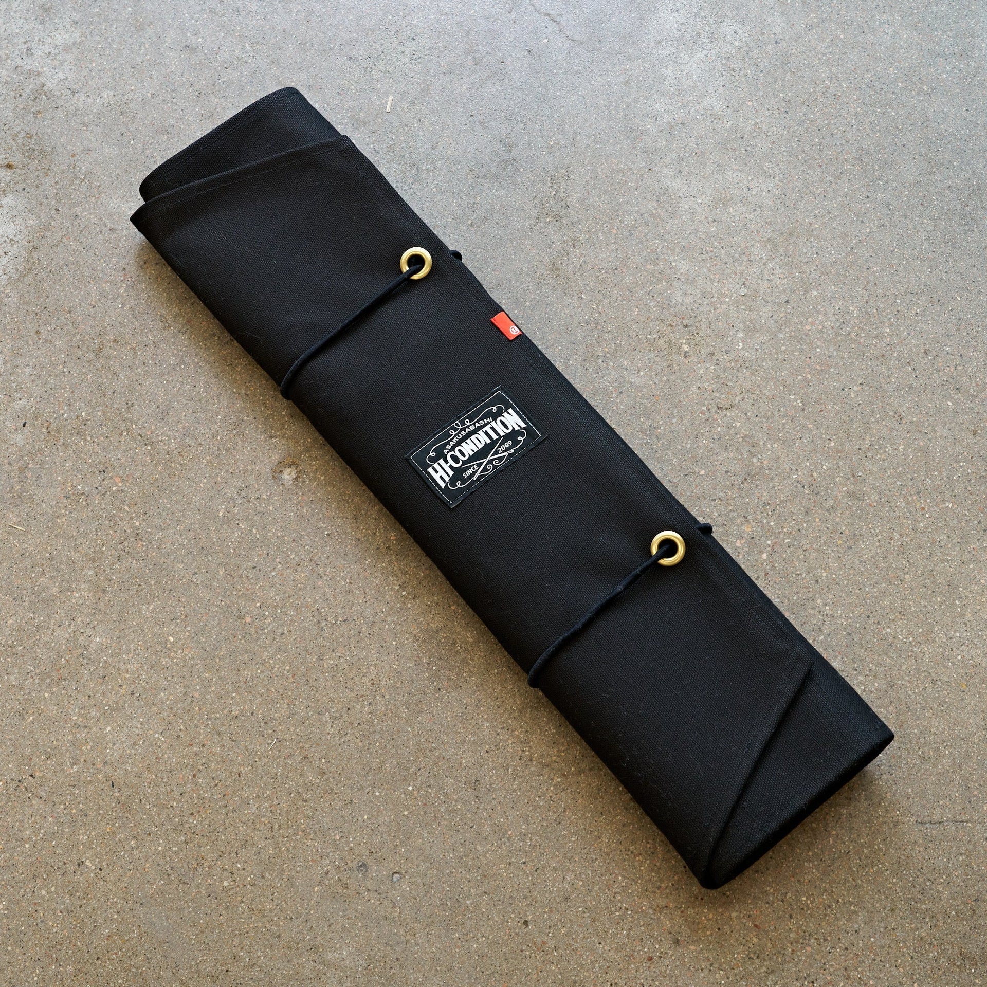 HI-CONDITION Hanpu Canvas 9 Pockets Knife Roll Black-Knife Accessories-Hitohira-Carbon Knife Co