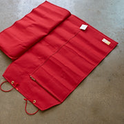 HI-CONDITION Hanpu Canvas 9 Pockets Knife Roll Red-Knife Accessories-Hitohira-Carbon Knife Co