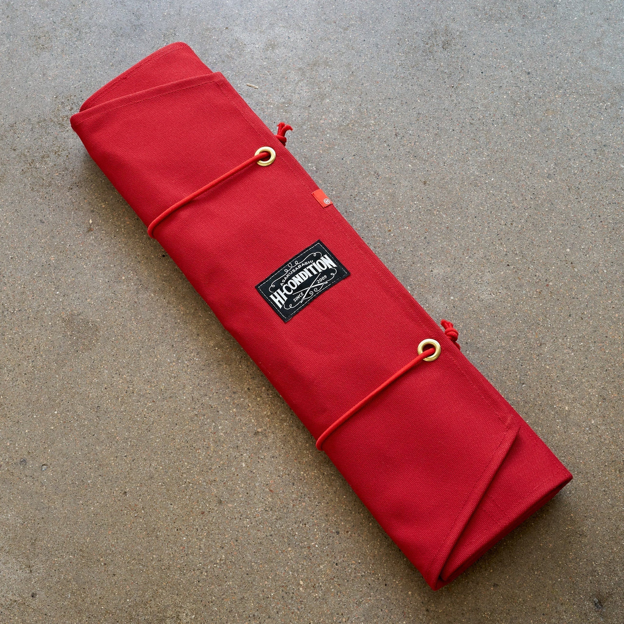HI-CONDITION Hanpu Canvas 9 Pockets Knife Roll Red-Knife Accessories-Hitohira-Carbon Knife Co