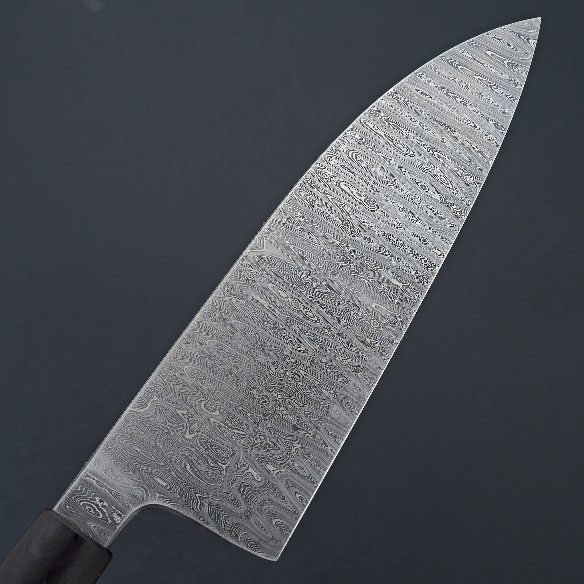 Halcyon Forge 1095 Nickel Ladder Damascus Santoku 165mm Burnt Osage Or