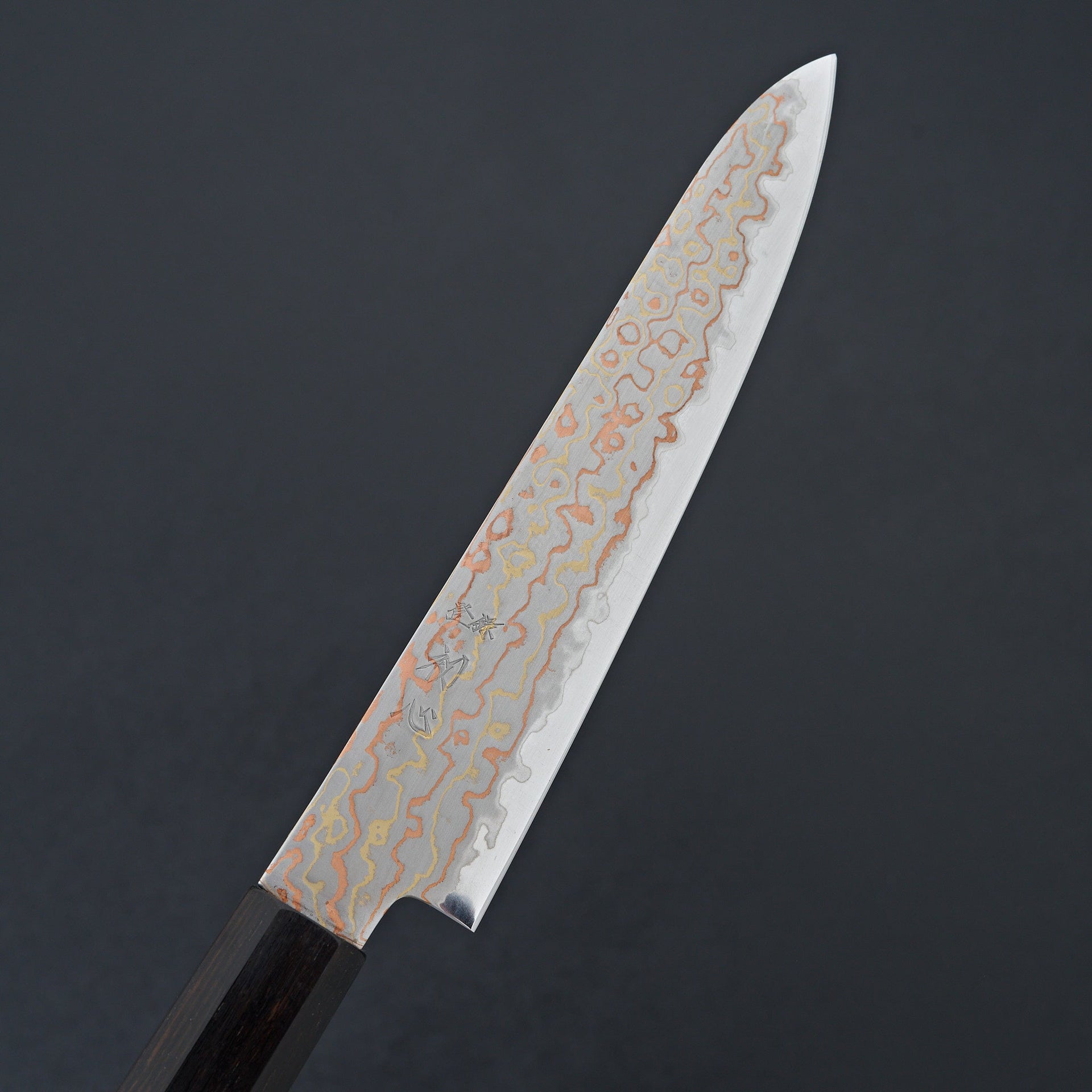 Hatsukokoro Hayabusa Blue 2 Rainbow Damascus Petty 150mm-Knife-Hayabusa-Carbon Knife Co