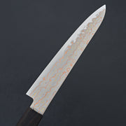 Hatsukokoro Hayabusa Blue 2 Rainbow Damascus Petty 150mm-Knife-Hayabusa-Carbon Knife Co