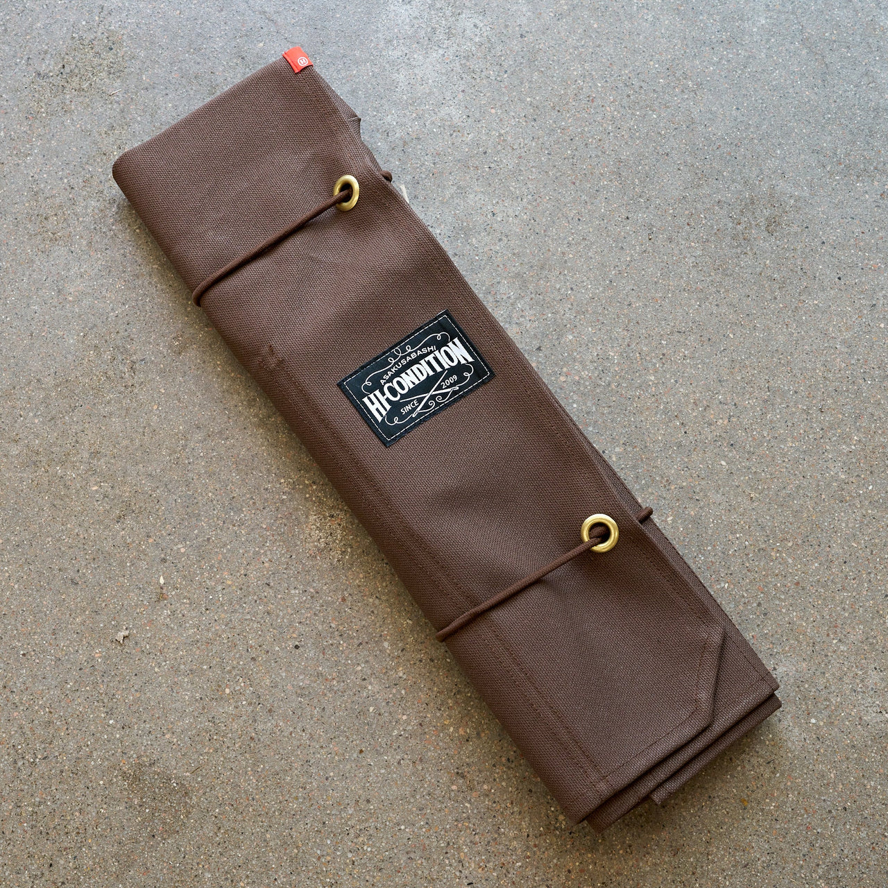 Hi-Condition Hanpu Canvas 6 Pockets Knife Roll Brown-Knife Accessories-Hitohira-Carbon Knife Co