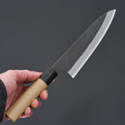 Hinoura Ajikataya Shirogami 2 Kurouchi Gyuto 180mm-Knife-Hinoura-Carbon Knife Co