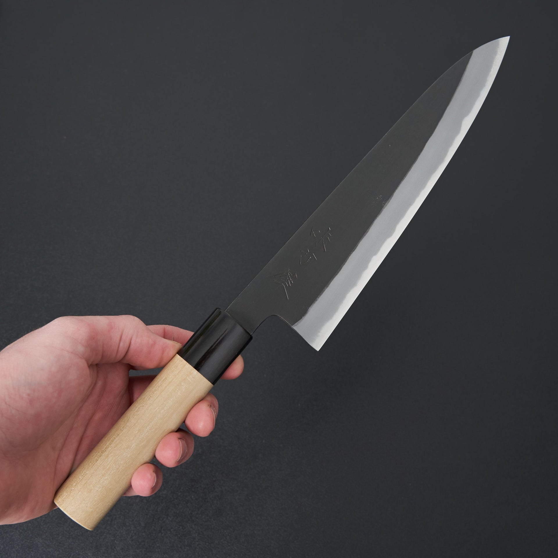 Hinoura Ajikataya Shirogami 2 Kurouchi Gyuto 210mm-Knife-Hinoura-Carbon Knife Co