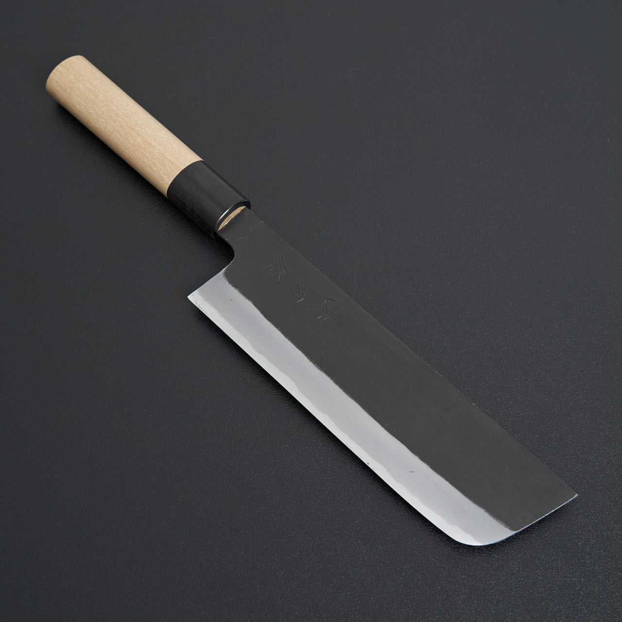 Hinoura Ajikataya Shirogami 2 Kurouchi Nakiri 180mm-Knife-Hinoura-Carbon Knife Co