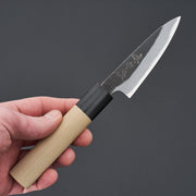 Hinoura Ajikataya Shirogami 2 Kurouchi Petty 90mm-Knife-Hinoura-Carbon Knife Co