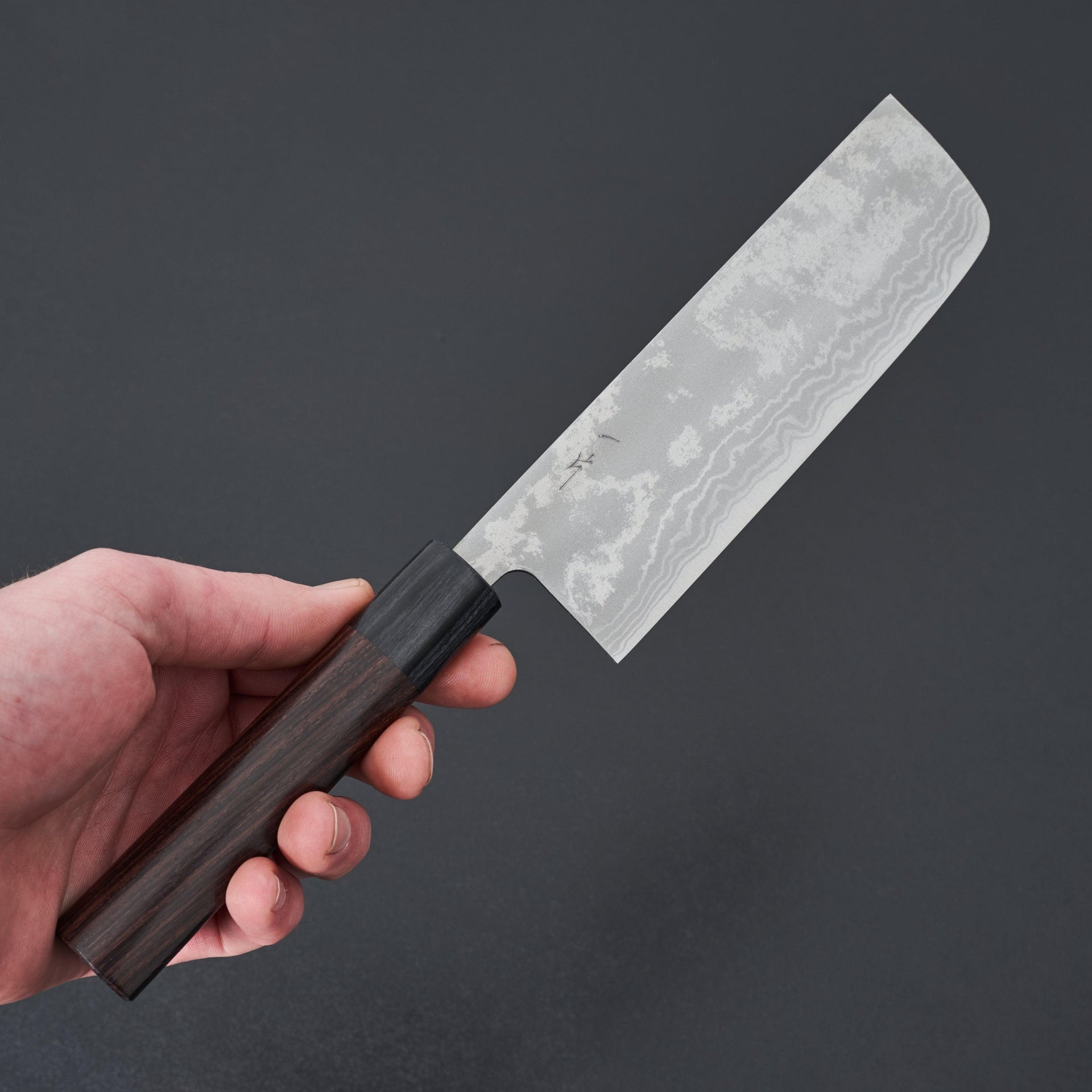 Hitohira GR Blue #2 Damascus Nakiri 150mm-Knife-Hitohira-Carbon Knife Co