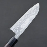 Hitohira GR Blue #2 Damascus Santoku 135mm-Knife-Hitohira-Carbon Knife Co