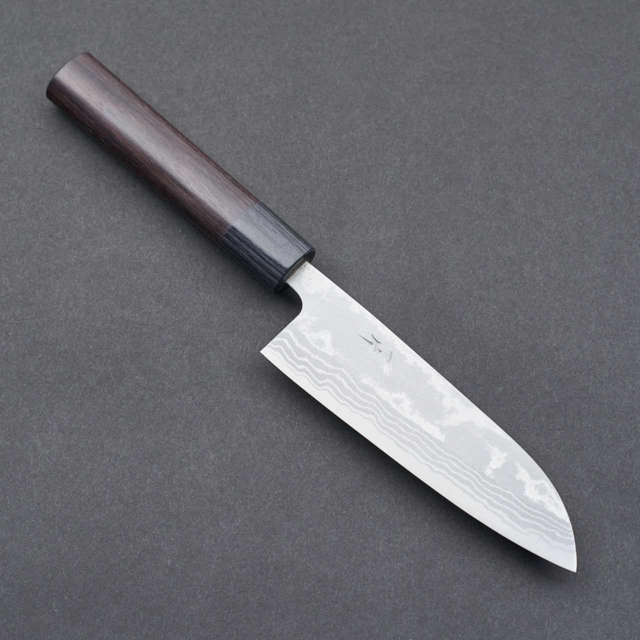 Hitohira GR Blue #2 Damascus Santoku 135mm-Knife-Hitohira-Carbon Knife Co