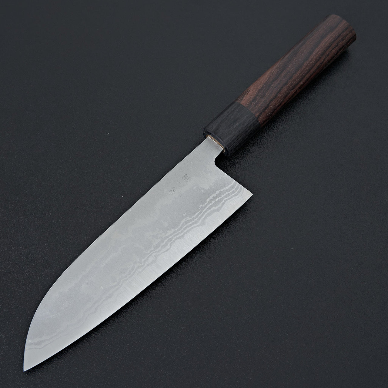 Hitohira GR Blue #2 Damascus Santoku 165mm-Knife-Hitohira-Carbon Knife Co
