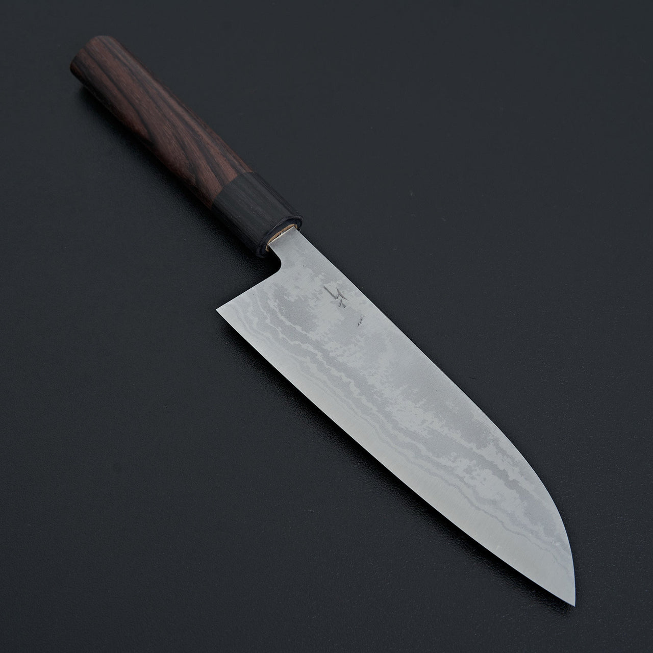 Hitohira GR Blue #2 Damascus Santoku 165mm-Knife-Hitohira-Carbon Knife Co